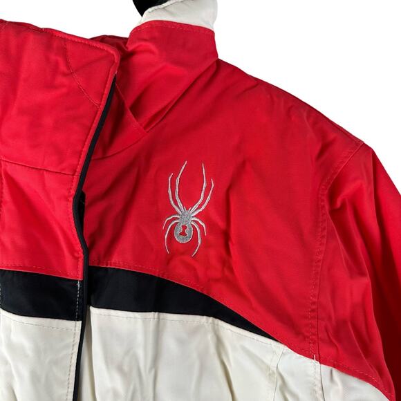 Spyder Womens XT 5000 White and Red Ski Snow Zip up Jacket Size 10 Insulated - Picture 3 of 16